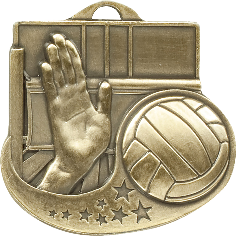 Volleyball Star Blast Medal