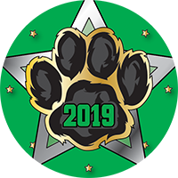 Paw- Green with Gold Insert