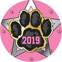 Paw- Pink with Gold Insert