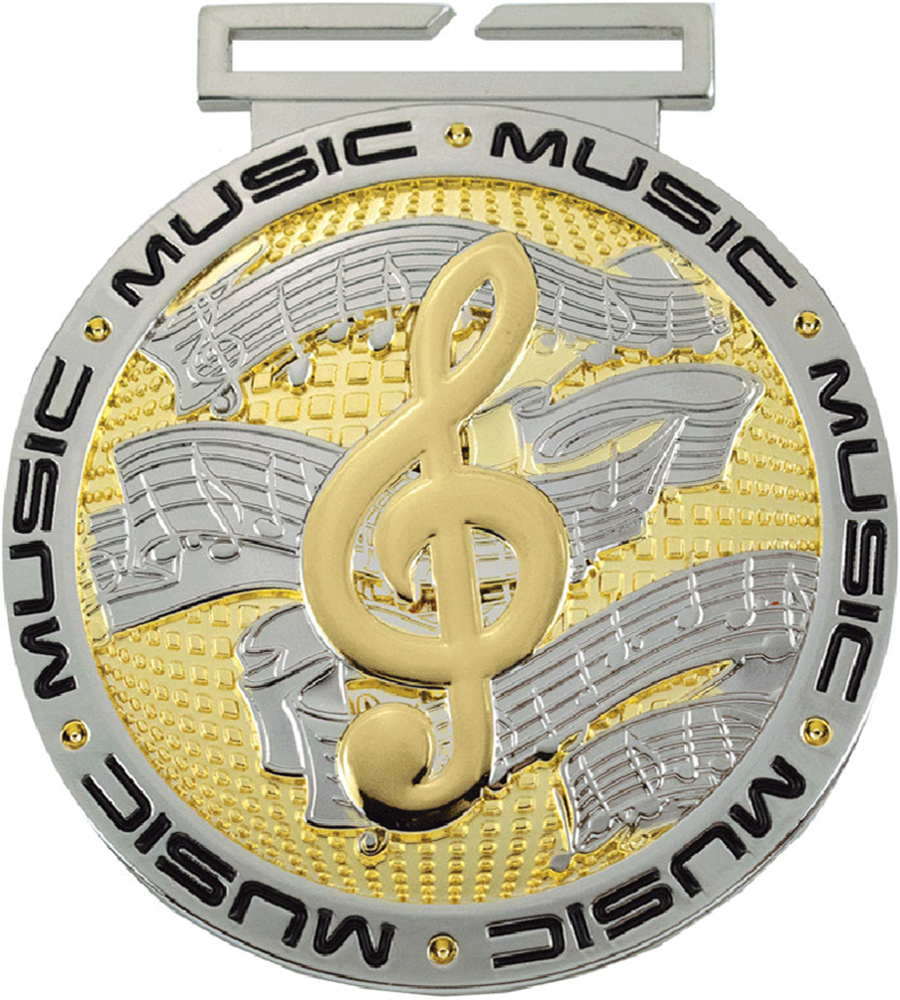 Music Dual Plated Diecast Medal