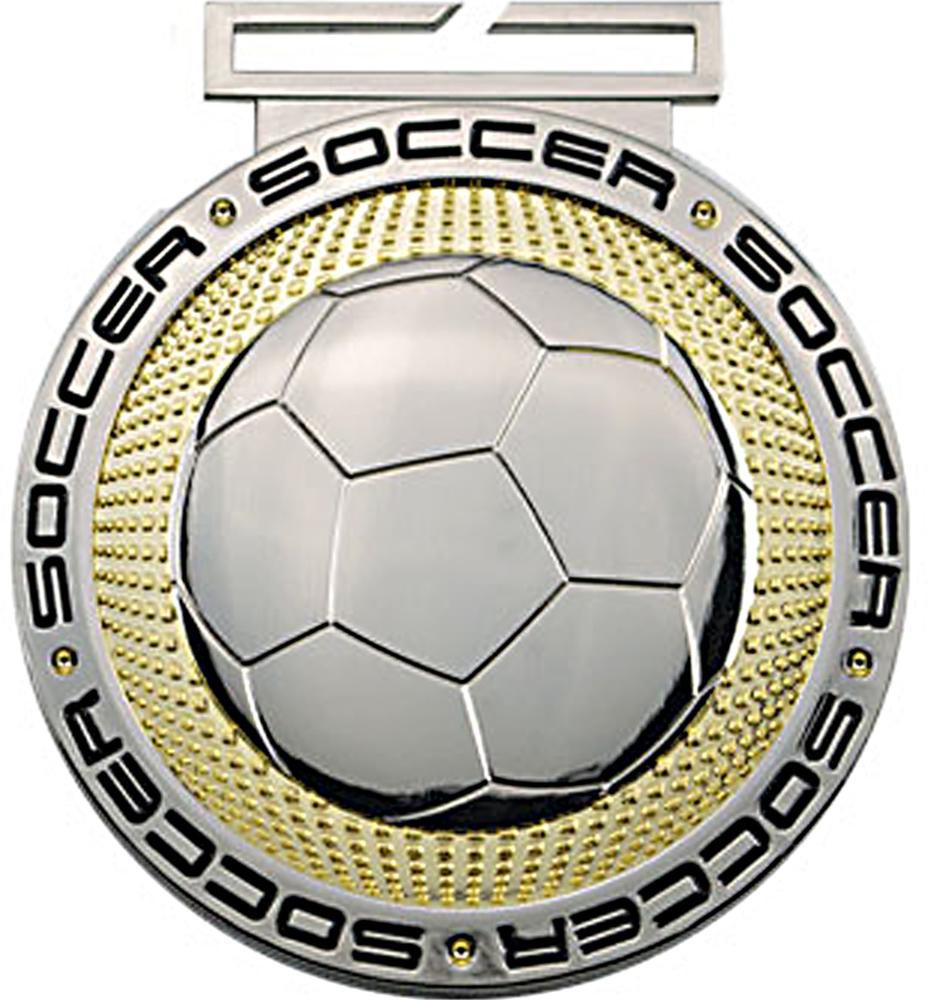 Soccer Dual Plated Diecast Medal