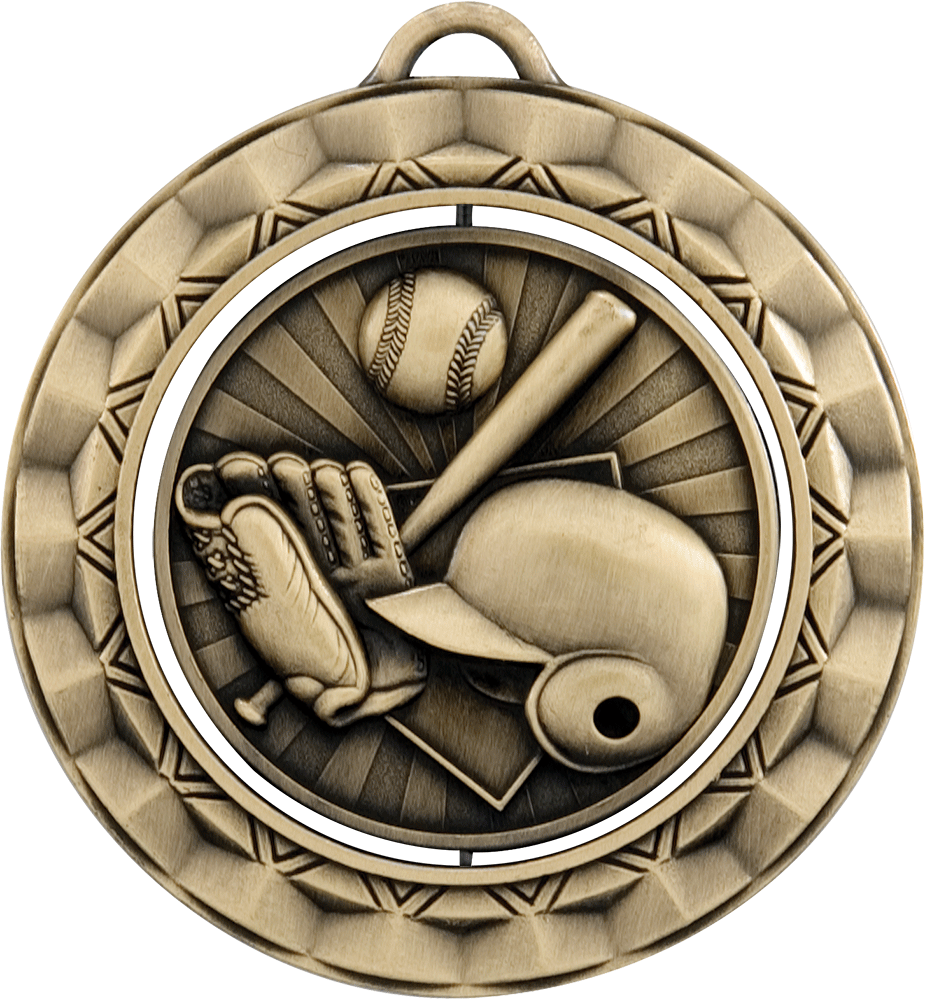Baseball Spinning Medal