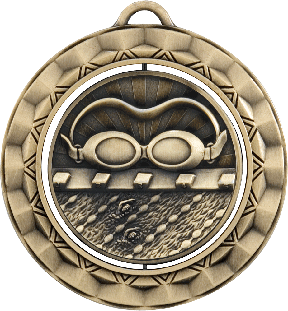 Swimming Spinning Medal