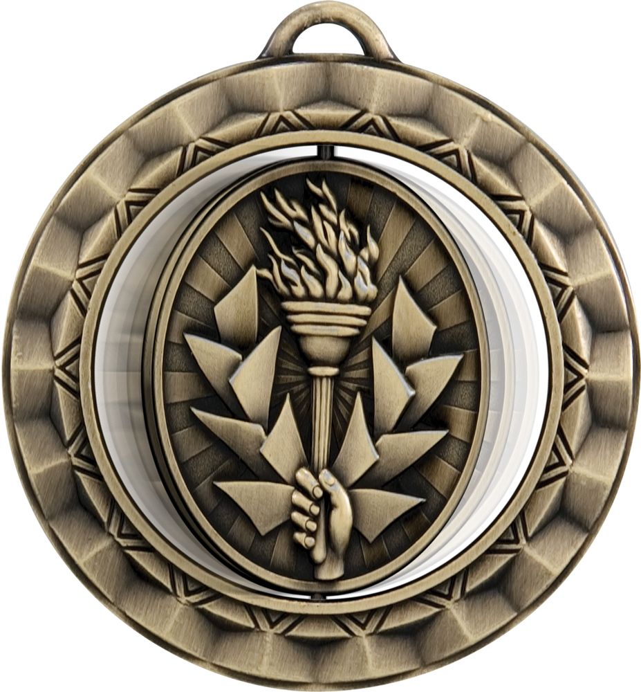 Victory Torch Spinning Medal