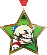 Billards Star-Shaped Insert Medal