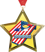 Cornhole Star-Shaped Insert Medal