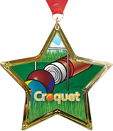 Croquet Star-Shaped Insert Medal