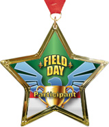 Field Day Star-Shaped Insert Medal