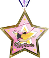 Gymnastics Star-Shaped Insert Medal