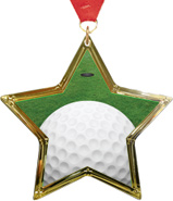 Golf Star-Shaped Insert Medal
