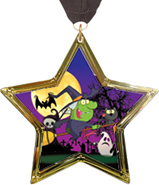 Halloween Star-Shaped Insert Medal
