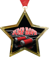 Jump Rope Star-Shaped Insert Medal