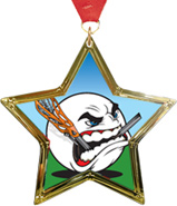 Lacrosse Star-Shaped Insert Medal