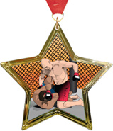 Mixed Martial Arts Star-Shaped Insert Medal