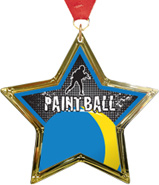 Paintball Star-Shaped Insert Medal