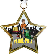 Pedal Pull Star-Shaped Insert Medal