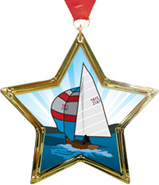 Sailing Star-Shaped Insert Medal