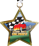 Soap Box Derby Star-Shaped Insert Medal