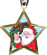 Christmas Star-Shaped Insert Medal