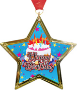 Birthday Star-Shaped Insert Medal