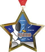 Fencing Star-Shaped Insert Medal