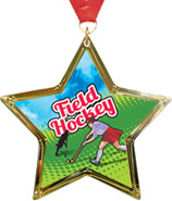 Field Hockey Star-Shaped Insert Medal