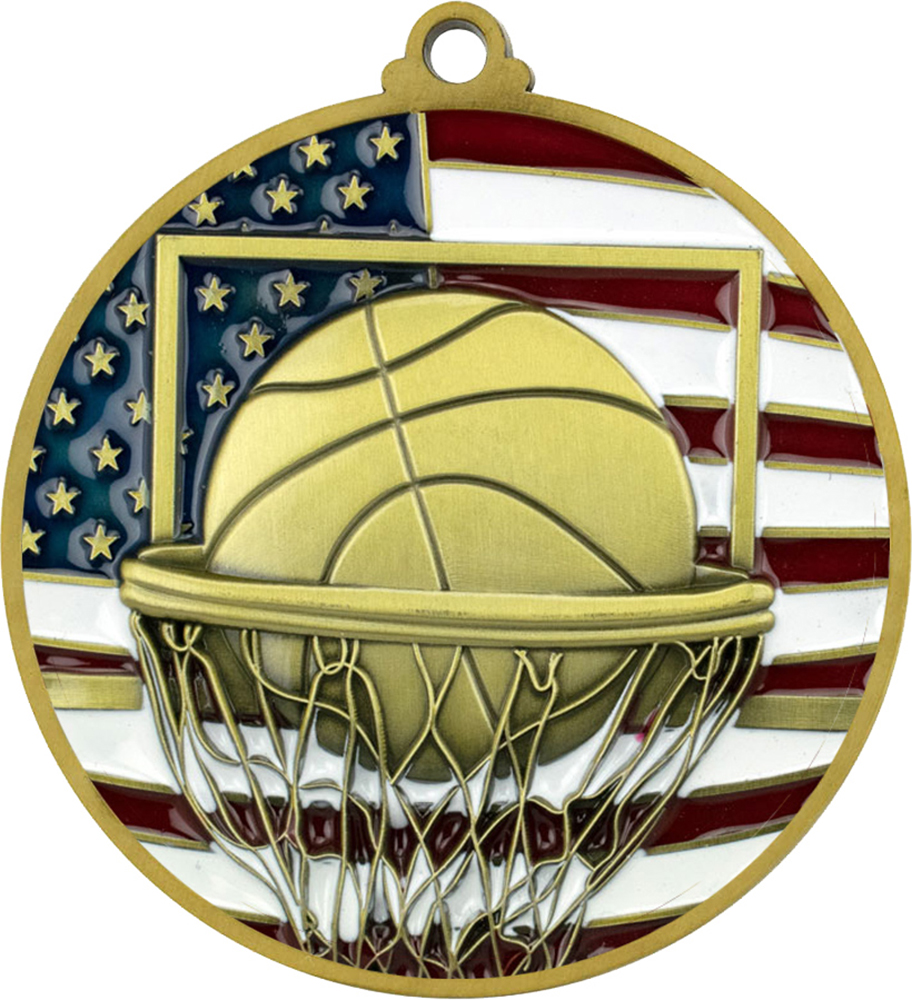 Basketball Patriotic Medal