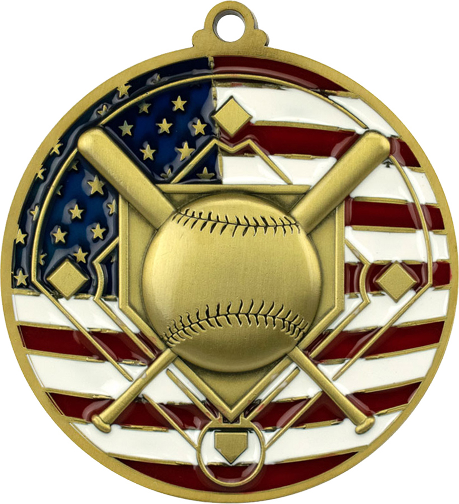 Baseball Patriotic Medal