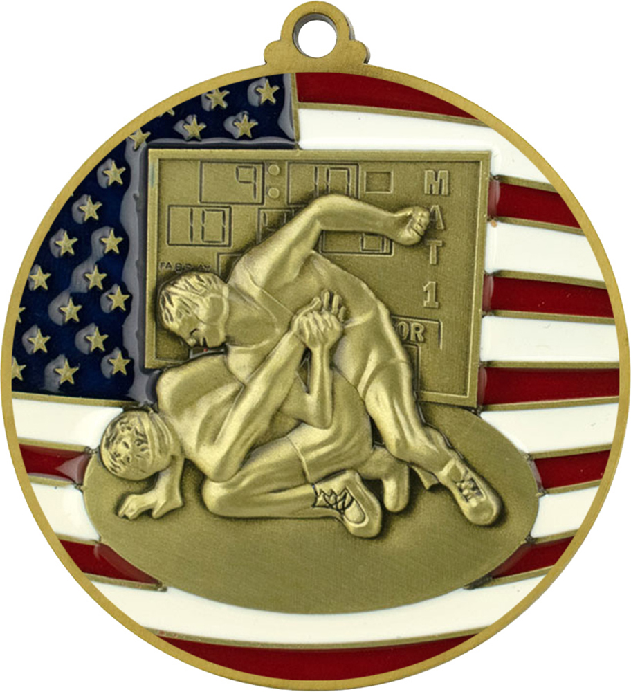 Wrestling Patriotic Medal