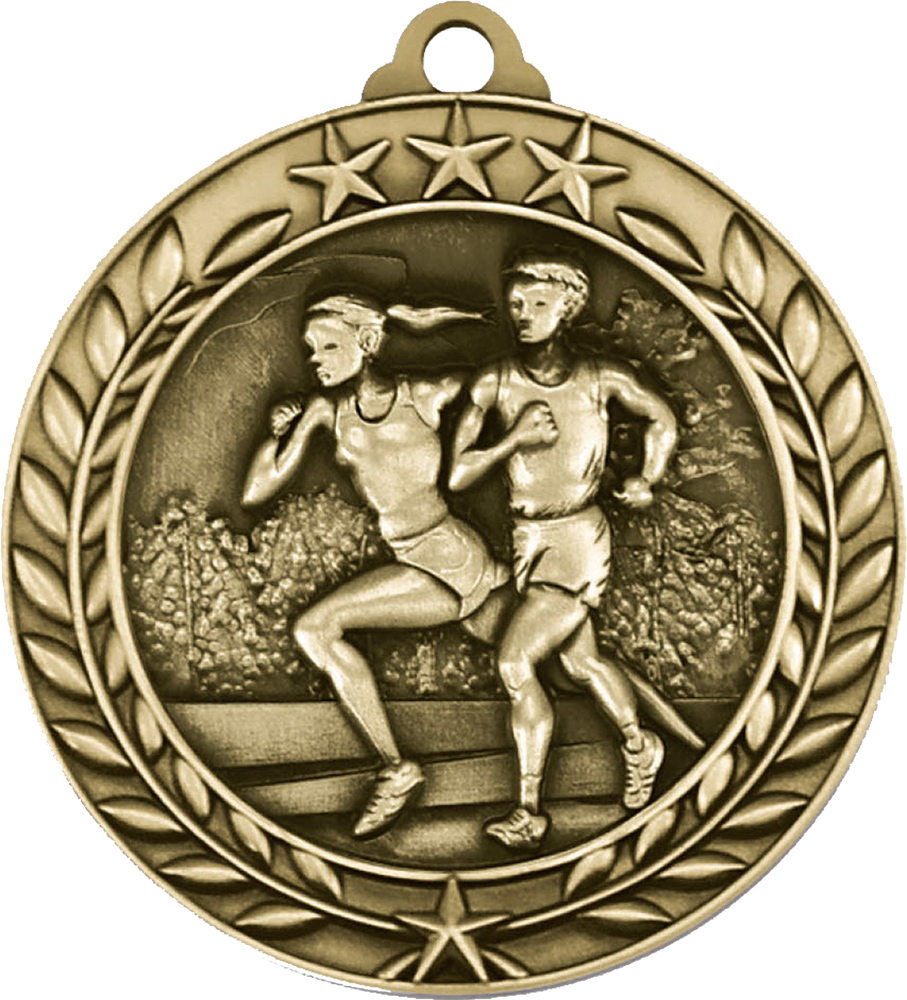 Cross Country 1.75 inch Dimensional Medal