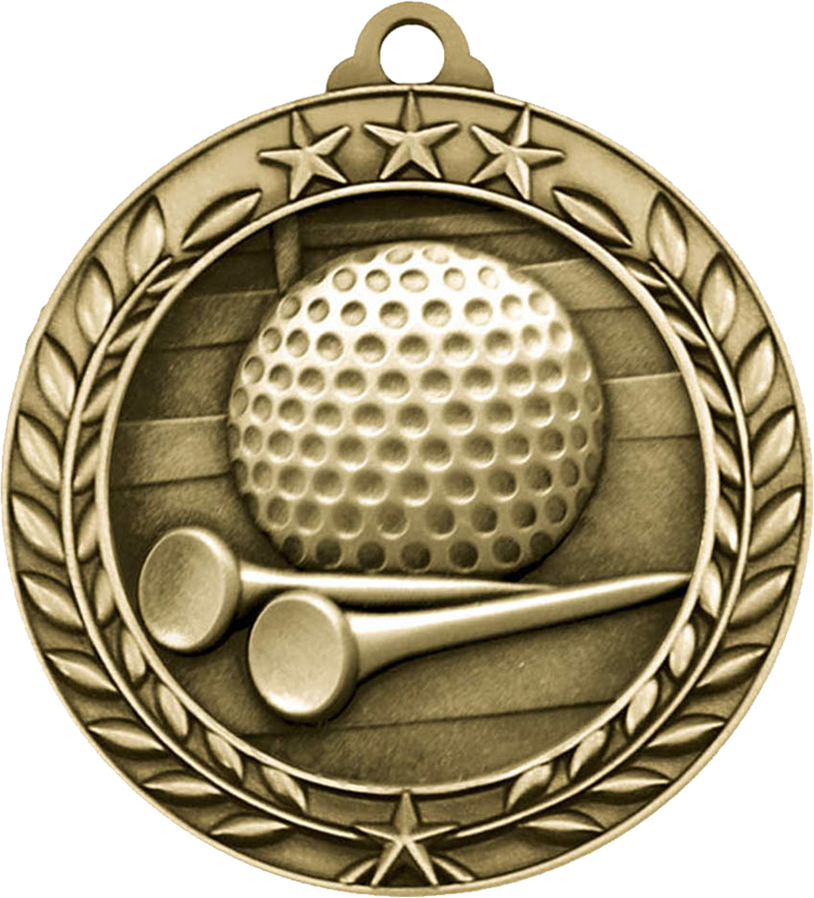 Golf 1.75 inch Dimensional Medal