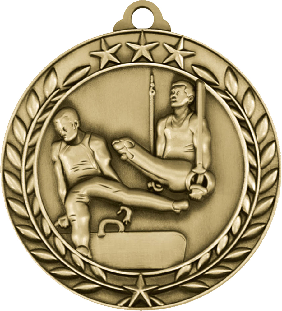 Gymnastics Male 1.75 inch Dimensional Medal