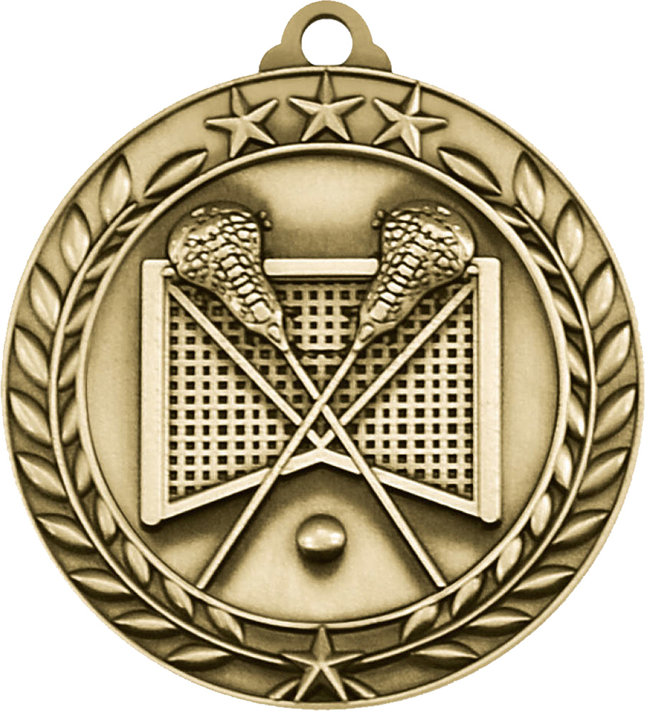 Lacrosse 1.75 inch Dimensional Medal