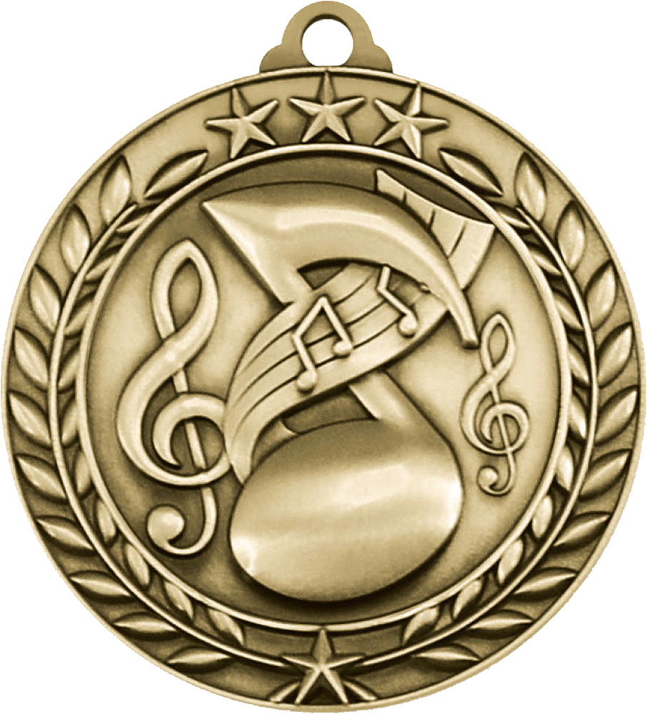 Music 1.75 inch Dimensional Medal