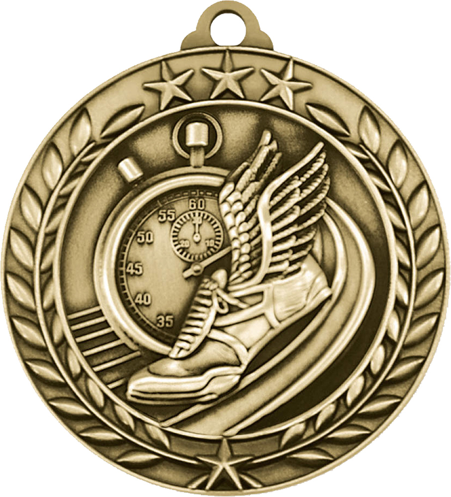 Track 1.75 inch Dimensional Medal