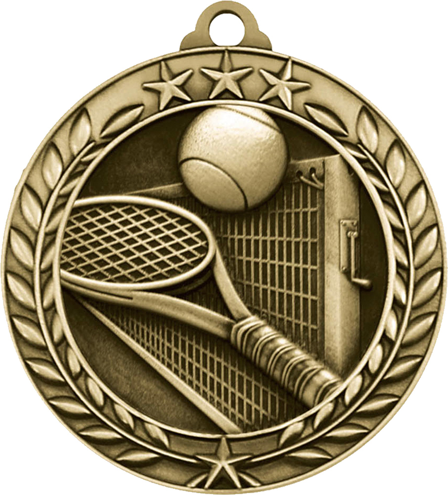 Tennis 1.75 inch Dimensional Medal