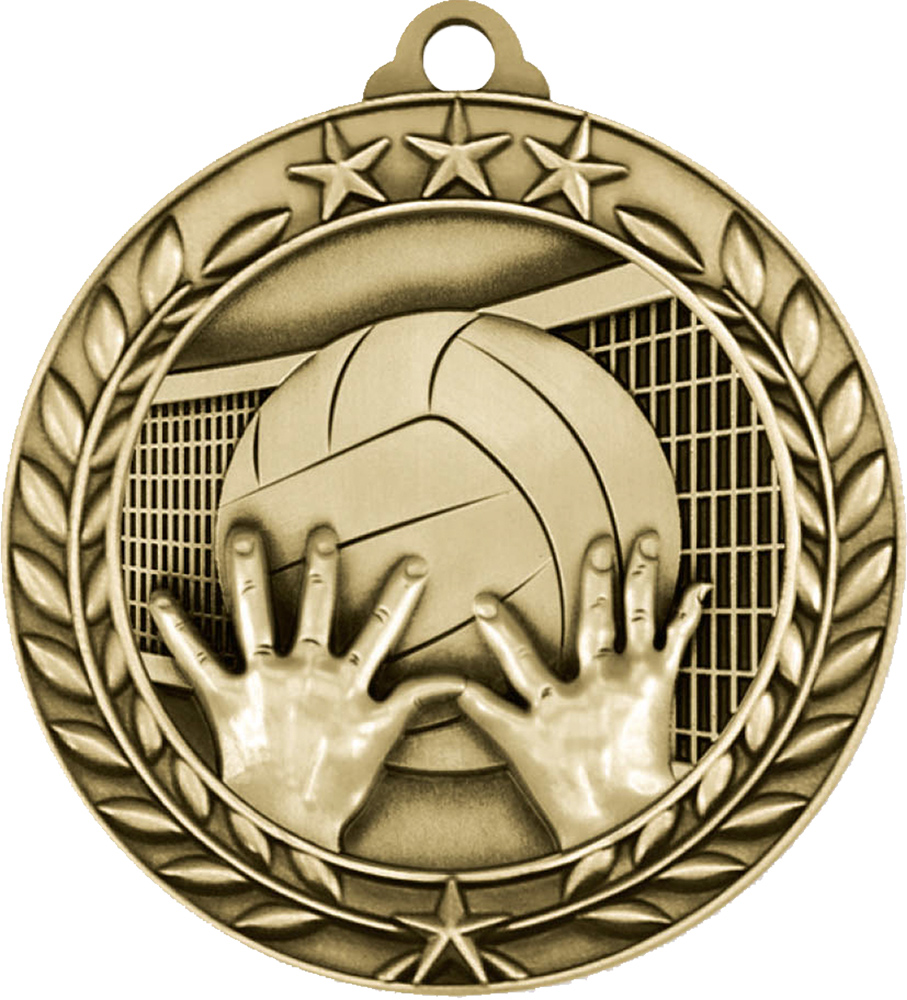Volleyball 1.75 inch Dimensional Medal