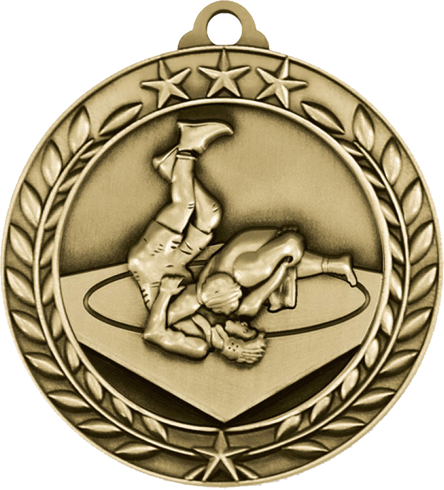 Wrestling 1.75 inch Dimensional Medal