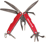 12 Function Multi-Tool with Pouch- Red