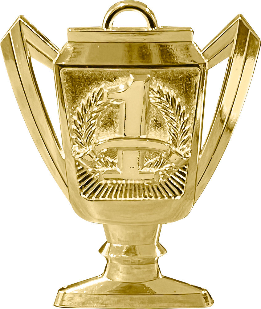 1st Place Bright Gold Trophy Cup Medal