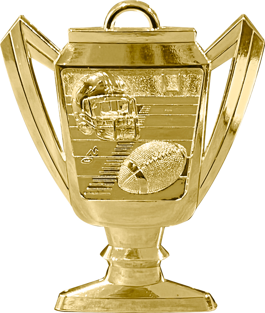 Football Bright Gold Trophy Cup Medal