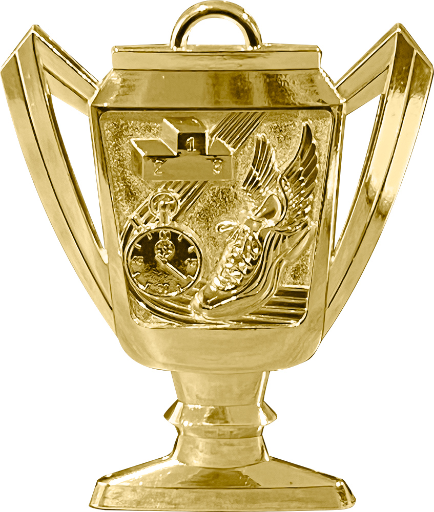 Track Bright Gold Trophy Cup Medal