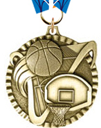 Basketball Gold Victory Medal