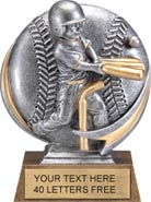 Tee Ball Round 3D Sport Resin Trophy - Male