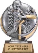 Tee Ball Round 3D Sport Resin Trophy - Female