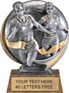 Track Round 3D Sport Resin Trophy - Female
