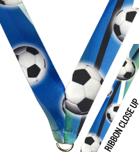 7/8 x 30 in. Soccer Sublimated Neck Ribbon