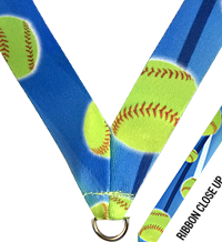 7/8 x 30 in. Softball Sublimated Neck Ribbon