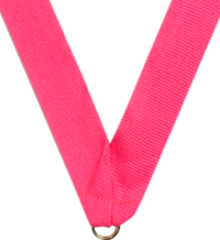 7/8 x 30 in. Neon Pink Neck Ribbon