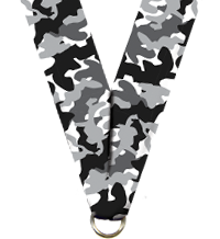 7/8 x 30 in. Grey Camouflage Neck Ribbon